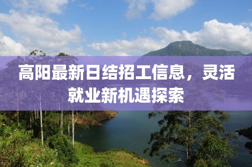 高陽最新日結(jié)招工信息，靈活就業(yè)新機(jī)遇探索