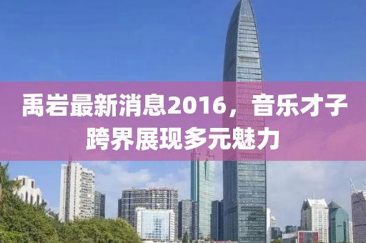 禹巖最新消息2016，音樂才子跨界展現(xiàn)多元魅力