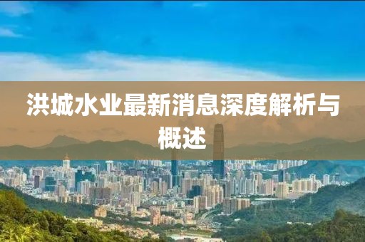 洪城水業(yè)最新消息深度解析與概述