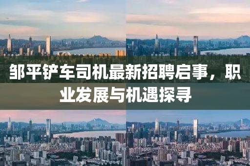 鄒平鏟車司機(jī)最新招聘啟事，職業(yè)發(fā)展與機(jī)遇探尋