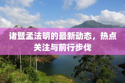 諸暨孟法明的最新動態(tài)，熱點關(guān)注與前行步伐