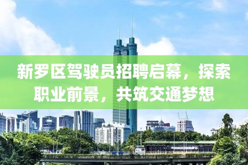 新羅區(qū)駕駛員招聘啟幕，探索職業(yè)前景，共筑交通夢想