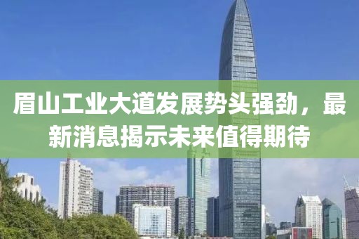 眉山工業(yè)大道發(fā)展勢頭強勁，最新消息揭示未來值得期待