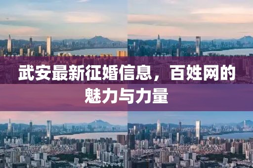 武安最新征婚信息，百姓網(wǎng)的魅力與力量