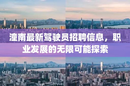 潼南最新駕駛員招聘信息，職業(yè)發(fā)展的無限可能探索